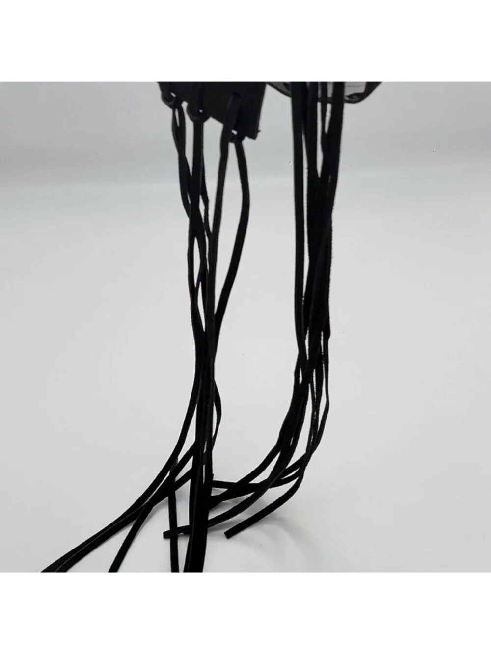 Ellen Tracy Black Suede Corset Waist Wrap Belt
